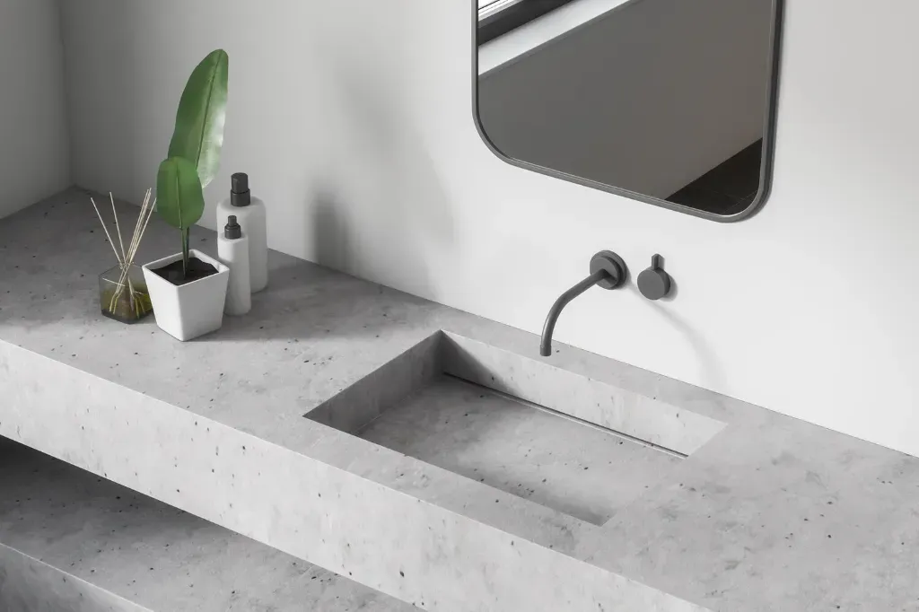 Łazienka i beton architektoniczny